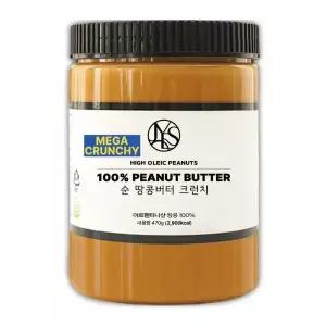 야스티 순 땅콩버터 크런치 500g 무첨가 100% 무가당 견과류 피넛버터 잼 402947