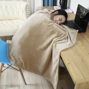 극세사 항공담요(100x150cm) (브라운)/무릎담요/무릎덥개/다용도무릎담요/캠핑무릎담요/거실무릎담요