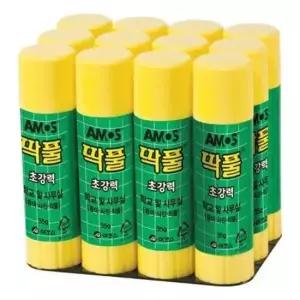아모스 딱풀 35g 12개입 고체풀 미술 수정테이프 목공풀 풀