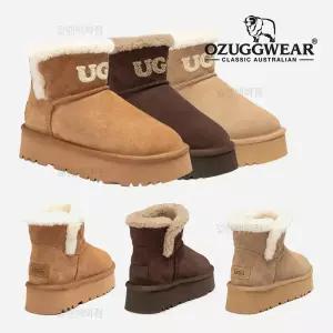 오즈웨어 25년신상 본디 퀼팅자수 플랫폼 키높이 호주양털 UGG 어그부츠