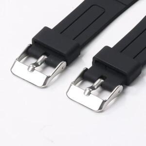 카시오 18mm 플라스틱 수지 시계 스트랩 스틸 버클 손목 밴드 A168/158/159/F91W 용 블랙 유니버설 시계줄