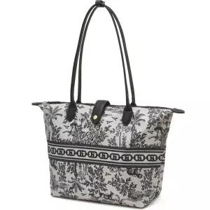 [헤지스](대구신세계)[H.Toile] 시그니처 뜨왈 와이드 쇼퍼백 HIBA5F654N3