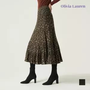 [올리비아로렌] 애니멀 프린팅 니트 스커트_VOBDKXW9351