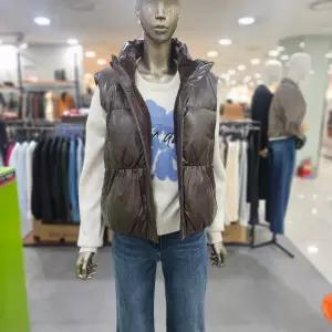 시슬리/애플아울렛/에코 레더 구스다운 패딩 베스트 SAPD87461