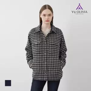 [비비올리비아] 체크 아우터 블라우스_VVBNL3W9261