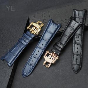 파텍필립 노틸러스 시리즈 가죽 스트랩 5712G 5726A-001 스페셜 노치 PP 남성용 내마모성 시계 밴드 25mm