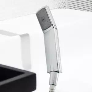 3단계 절수형 폴더 샤워헤드 고수압 물절약 마사지 욕실 교체용