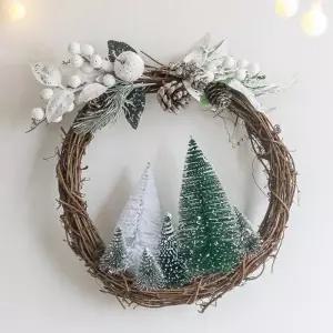 [텐바이텐]크리스마스 리스 벽장식 그린솔트리 30cm 벽걸이 소품 데코