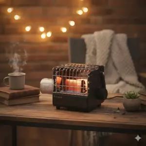 코베아 큐빅 블랙 가스히터 KGH-2010BK 가스난로 캠핑용 낚시 차박 휴대용 미니 소형