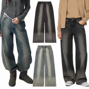 [행텐][모다춘천]여성 히든밴딩 백브러쉬 슈퍼와이드 데님10540-155-804-10_CC