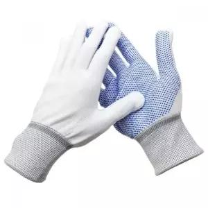 라텍스 도트 작업 장갑 화이트 M 10P 작업장갑 레져장갑 방한장갑 원예장갑 낚시장갑