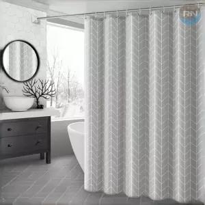 모던 방수 샤워실 커튼 PEVA 욕실용 패턴  고급형 샤워 커튼봉