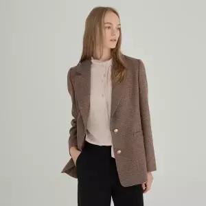 [하프클럽/S쏠레지아]에스쏠레지아 오버핏 테일러드 체크자켓 SOOAZJK110