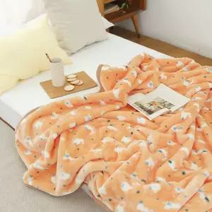 토끼 고밀도2겹 두툼한 밍크담요 무릎담요 차박 캠핑 사무실 다용도 이불겸담요 3size