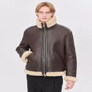 질 스튜어트 뉴욕 남성 24FW [스테디셀러] 라이트브라운 포켓 염소가죽 무스탕 WYJU4D012W1