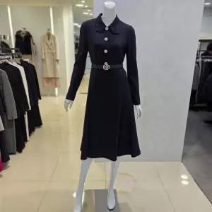 [미니멈]카라넥 버튼 플레어 원피스 MXDAWO0150DV_BP