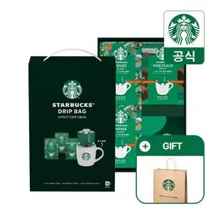 [임박특가] 스타벅스 드립백 선물세트(15개입+머그) + 쇼핑백 증정