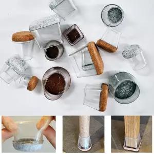 의자발커버 도토리 실리콘 원형 사각 소음방지 식탁 의자 캡 4개 1set