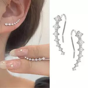 은침 북두칠성 클립형 S925 지르코니아 귀걸이 이어링