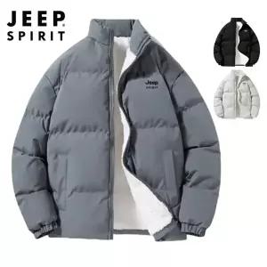  JEEP SPIRIT 남녀공용 양털패딩 양털 재킷 벨벳 캐주얼 가을 겨울 JP2303+면양말