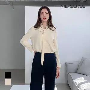 [미센스] 타이 탈부착 블라우스_MB53BLM109D