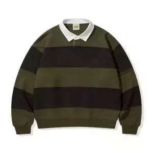 코드그라피 codegraphy 스트라이프 럭비 맨투맨올리브