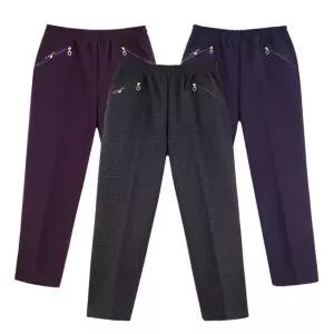 국산 겨울 빅사이즈 별가라 기모바지 엄마 할머니 몸빼 고무줄 외출복