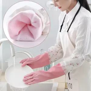 보온 기모 고무장갑 김장용 면코팅 긴장갑 겨울작업 미끄럼방지 주방청소용