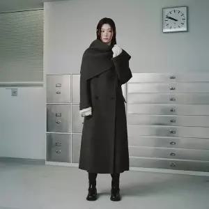 [온앤온](강남점)[정채연 착용][온앤온] 알파카 스카프 더블 코트 NEW5WHA38_43