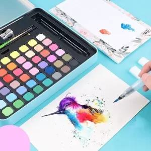 [오너클랜]키밍 고체물감 48색 수채화(만 14세 이상 사용) 그림 (WC435E7)