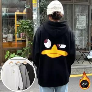 오리오리 기모 후드 맨투맨 긴팔 BOX 여성 오버핏 티셔츠 (3컬러) 박시핏 빅사이즈