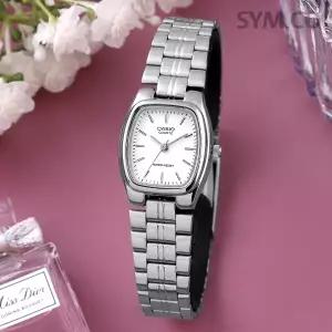 카시오 LTP-1169D-7A 레트로 라운드 스퀘어 아날로그 정장 여자 메탈 시계 c