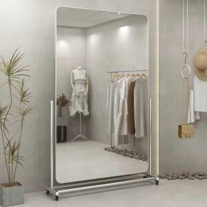 이동식전신거울 바퀴달린 대형 쇼룸 피팅룸 이동식 스텐