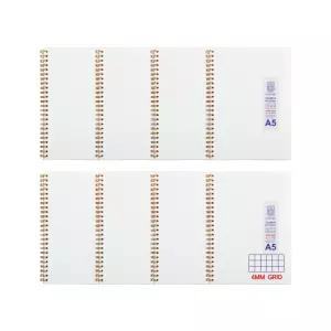 옥스포드 밀크 PP 절취스프링 A5 좌철 80 매 8 권팩-그리드 8권