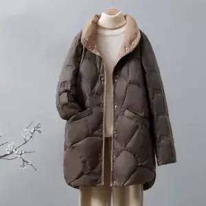 데일리 여성 경량 패딩 루즈핏 여성 오리털 코트 간절기 겨울