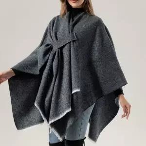 라누엘 여성 겨울 와이드 숄 케이프 판초 아우터