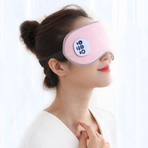 충전식 무선 온열안대 냉찜질 3버튼 수면 핑크 피로 눈마사지기 가열 진동 3단계