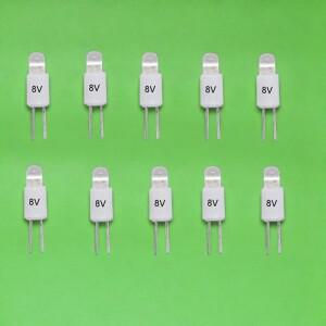 Tecolampe 10 새로운 AC8V LED 바이핀 램프는 Marantz Sansui Pioneer Sony 및 많은 빈티지 Hi-Fi 스테레오