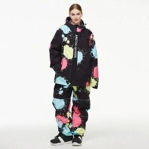 여성용 스키복, 스노우웨어 슈트 세트, 스노우보드 의류, 겨울 의상, 스키 스트랩 재킷 팬츠, 및 성인용