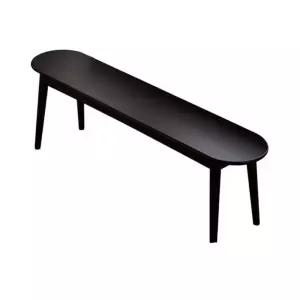 2인 다이닝 의자 레스토랑 가정용 원목 벤치 블랙