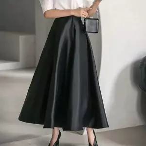 햅번 치마 하객룩 프라다원단 바스락 꽃무늬 밴딩 공연