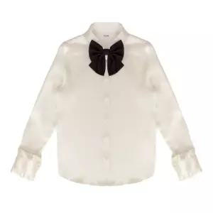 로미 실크 셔츠 위드 보우 2C75A879C 01OW