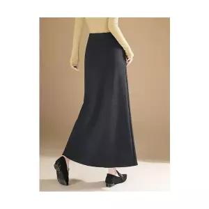 무천도사 여성 여친 치마 정장 모직 기모 스커트 롱 겨울 머메이드 KKE4