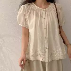 [하프클럽/드넬]피크닉펀칭블라우스DWB52360A