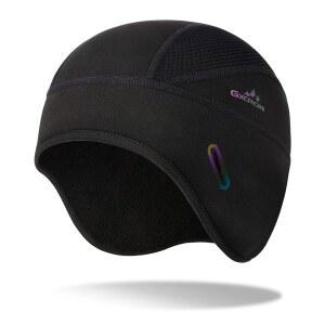 GXCROR 겨울 헬멧 있는 비니 모자, 남성용 구멍이 라이너 따뜻한 안경 플리스 보온 모자 해골 사이클링 안감