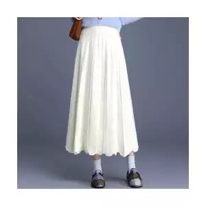 여성 트렌디 아이템 스커트 정장 모직 털실 겨울 도톰 가을 슬림핏 빅사이즈 롱 HT4