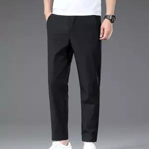 남성바지 트렌디 아이템 배기핏 아이스 스판 슬림 쿨링팬츠 배기 9부 캐주얼 입체커팅 HT5