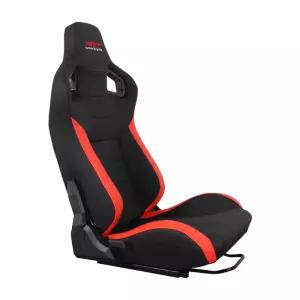 조절식(슬라이딩 레일 포함) 화이트 레드 블랙 레이싱시트