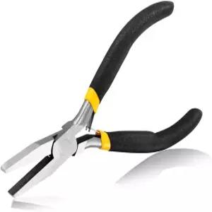 스피드웍스 덕 빌 파인 플라이어 - 보석 제작을 위한 평평한 코 체인 5인치 미니 정밀 매끄러운 턱 미끄럼