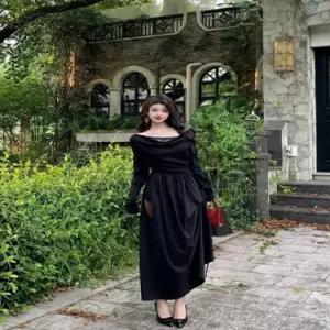 여성 원피스 이너 레이스 추동 롱스커트 언밸런스 빅사이즈 긴팔 터틀넥 OP4